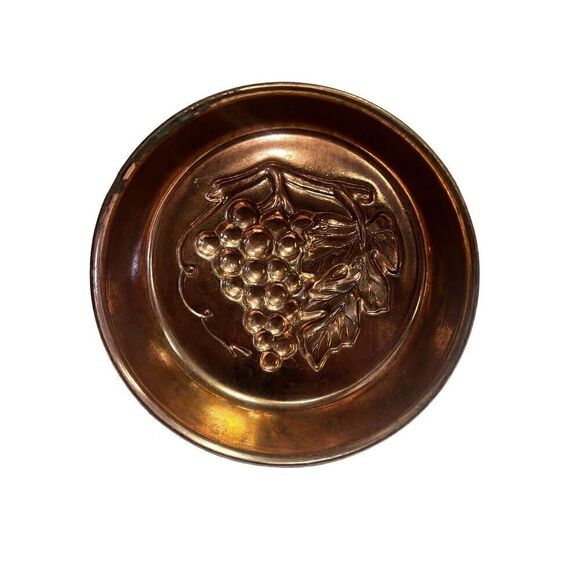 Vintage Copper Tin Grape Mold 5” Decorative Wall Hanging Cottage Core Boho - Picture 3 of 4